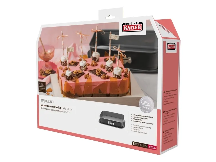 Kaiser Inspiration - Springform - 36 x 24 cm - ikke-klæbende - rektangulær
