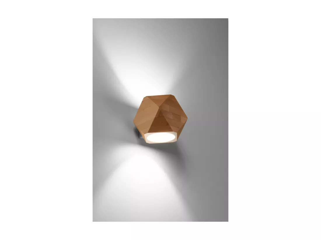 Sollux Lighting Woody Applique murale Up & Down, bois naturel, 1x G9