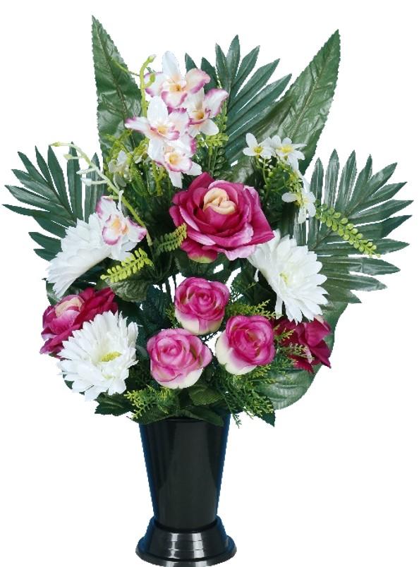 CONE GERBE ROSE GERBERA ORCHIDEE MINI