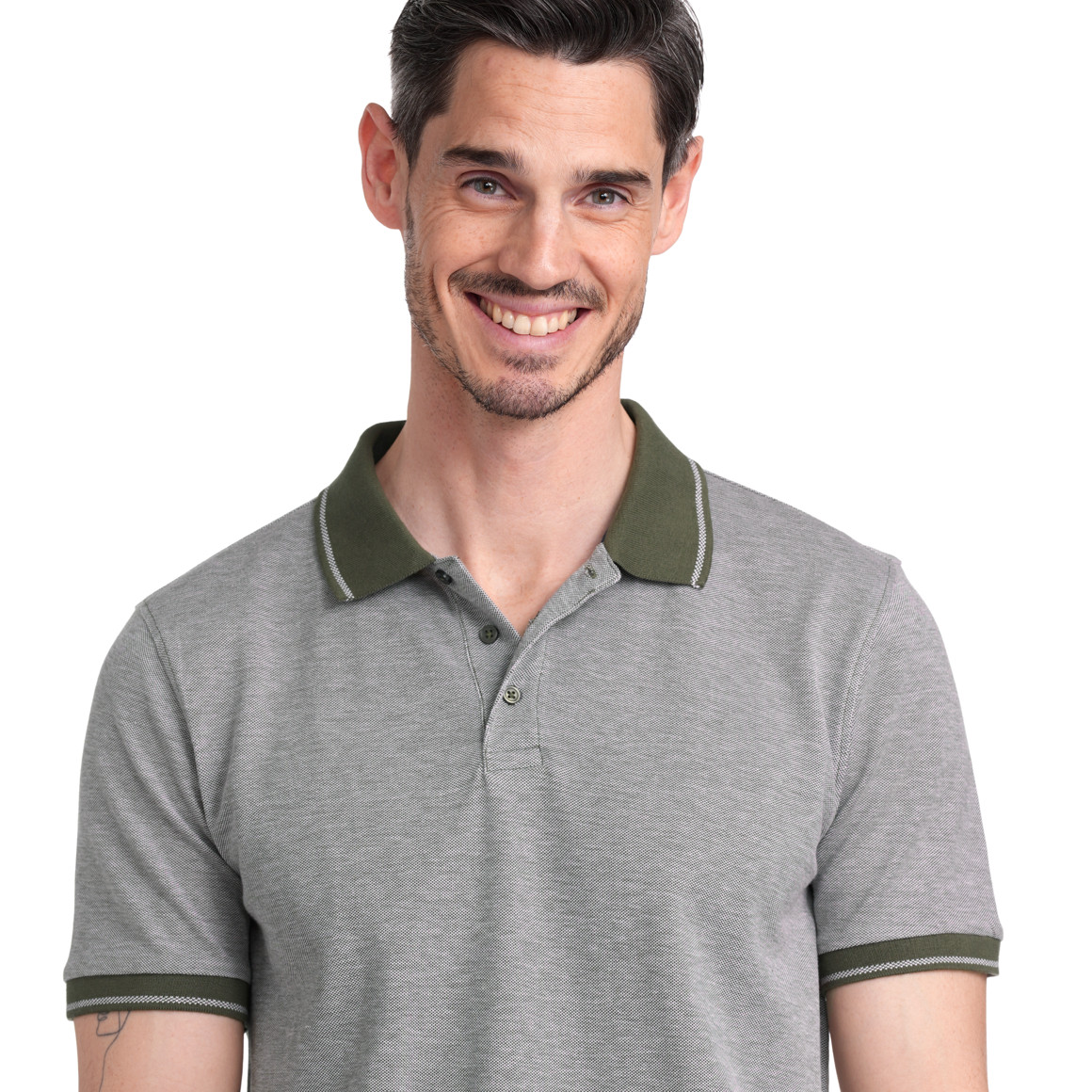 VanVaan Herren Poloshirt in Piqué-Qualität dunkelgrün