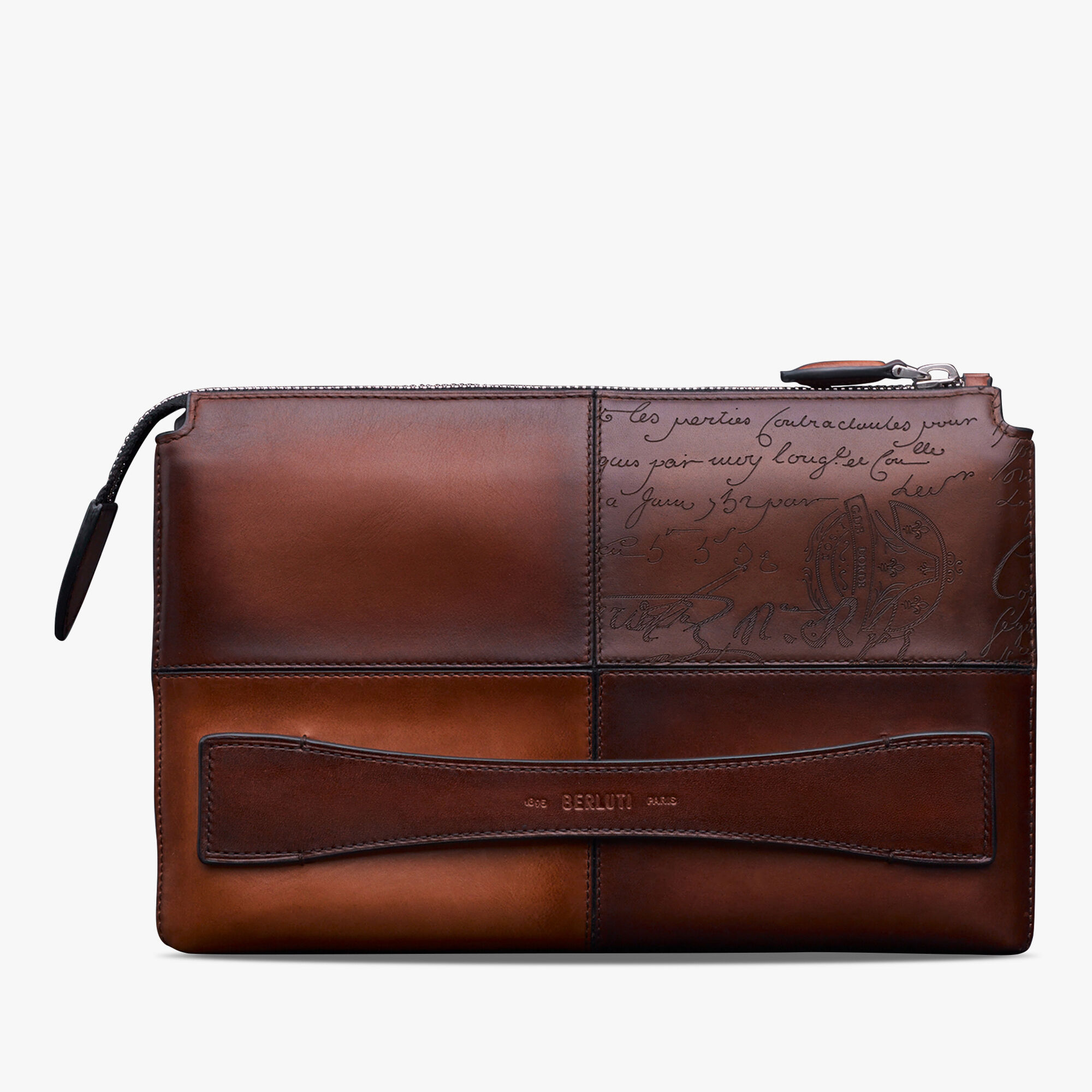 Pochette Tersio En Cuir Scritto