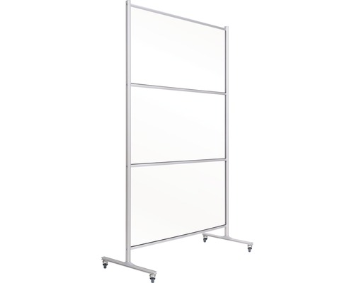 Mobiele scheidingswand, hygiënebescherming, glas, 120x150 cm