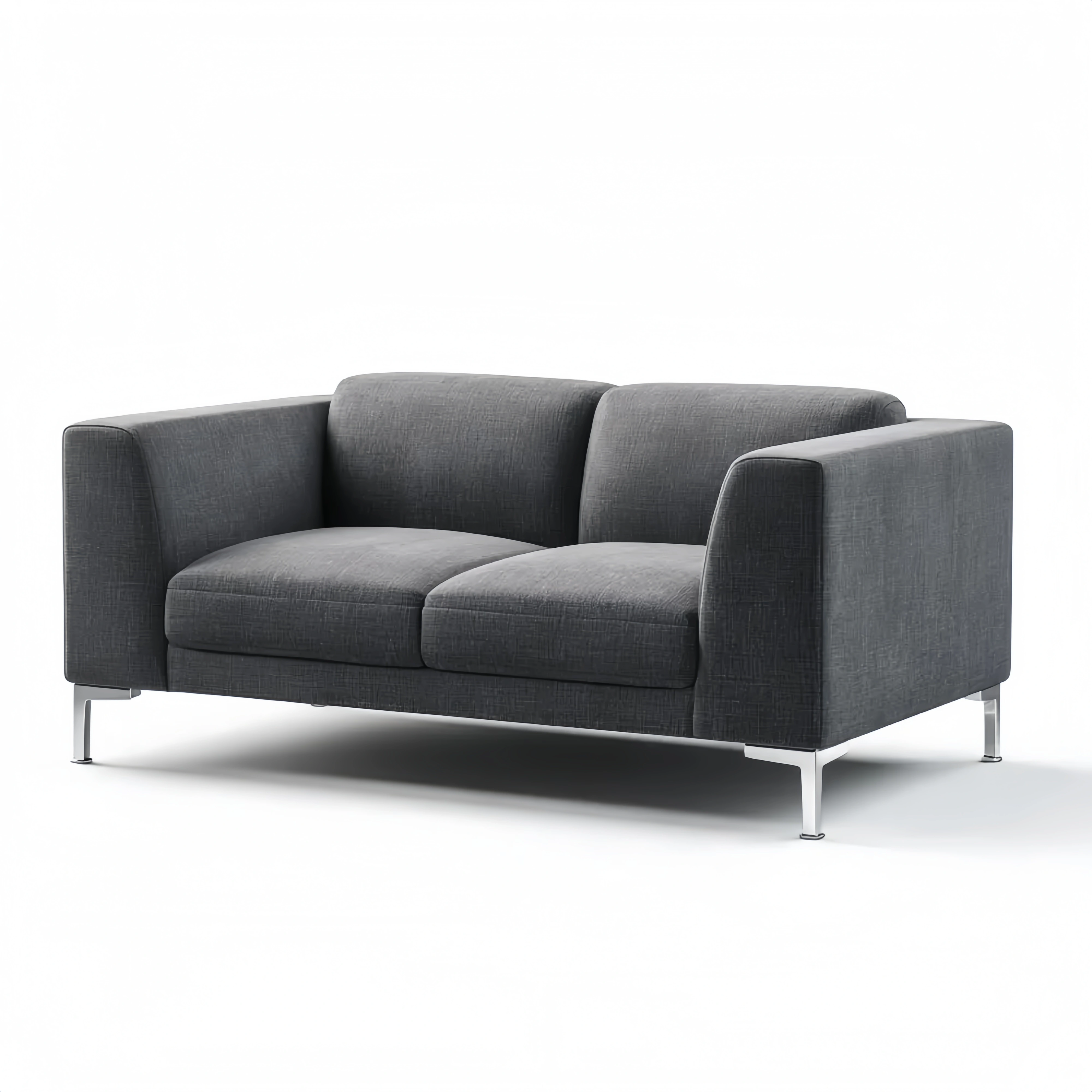 2-Sitzer-Sofa Stoff 150x90x80 cm – Dunkelgrau – Zeitgenössisches Desig