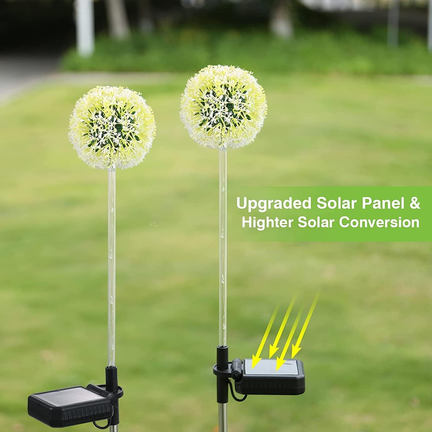 (4er Set) 69cm LED Solar Pusteblume Garten Deko Blumen Beleuchtung Outdoor Lampe IP65 - Bunt