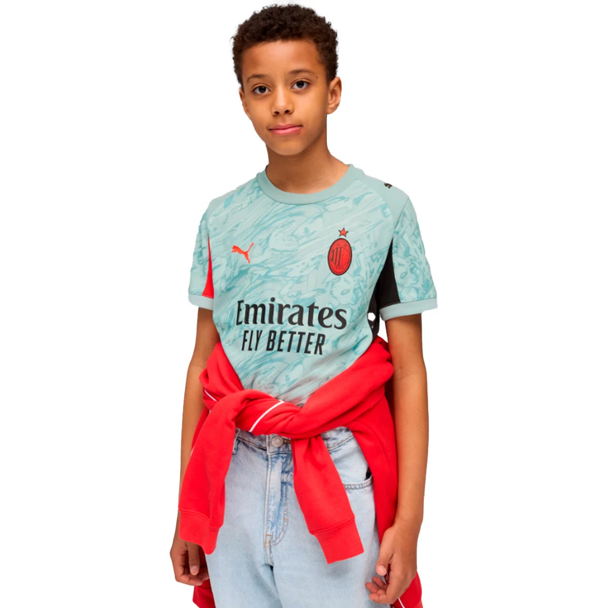 Camisola Puma AC Milan Primeiro Equipamento Guarda-redes 2025-2026 Criança