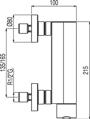 Tres - Lex - Douchekraan - Chroom - Messing - Thermostatisch