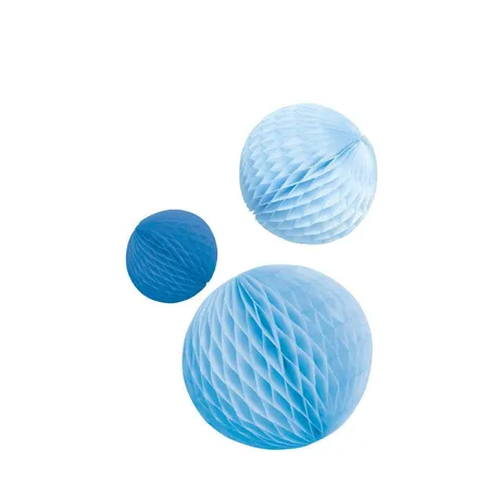 amscan Wabenbälle Sky Blue 3 Stück