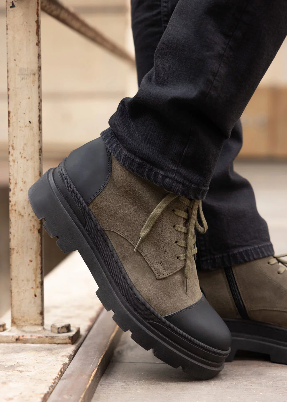 BOOTS TONIO VELOURS KAKI