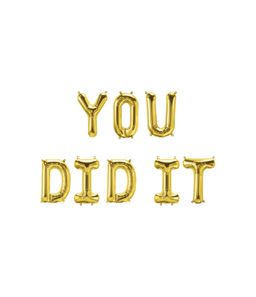 Gouden Ballonnen Set You Did It 1,9m