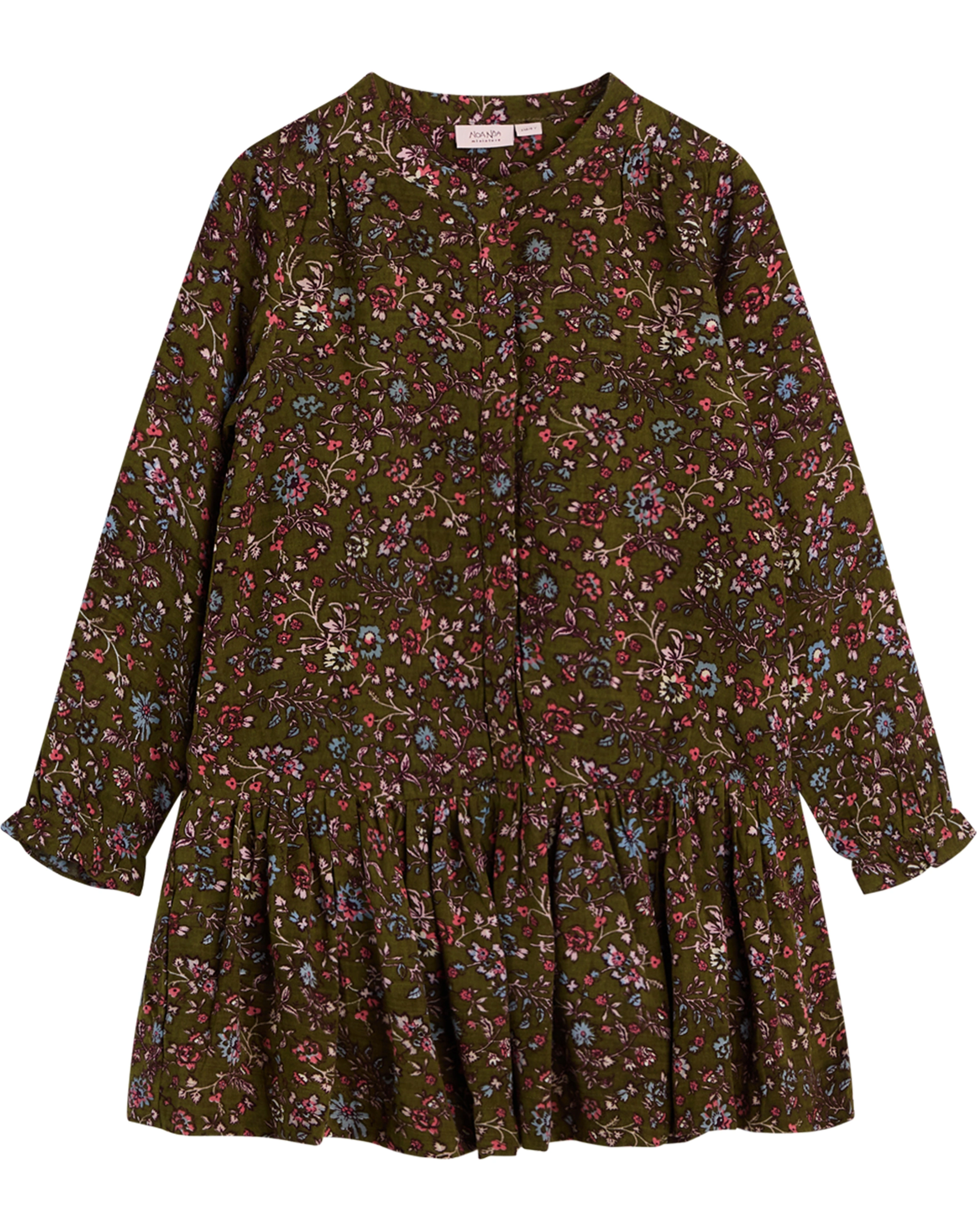 Langarmkleid MALIA WILD FLOWER in brown/rose