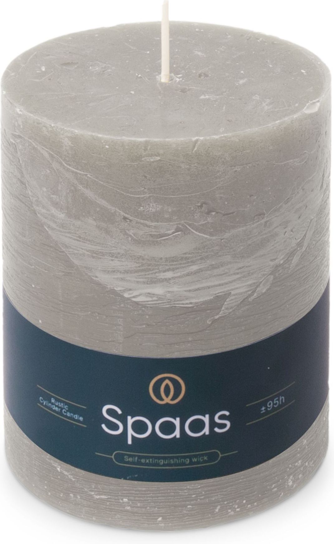 Spaas stompkaars Essential collection grijs 95 uur D 10 H 13 cm