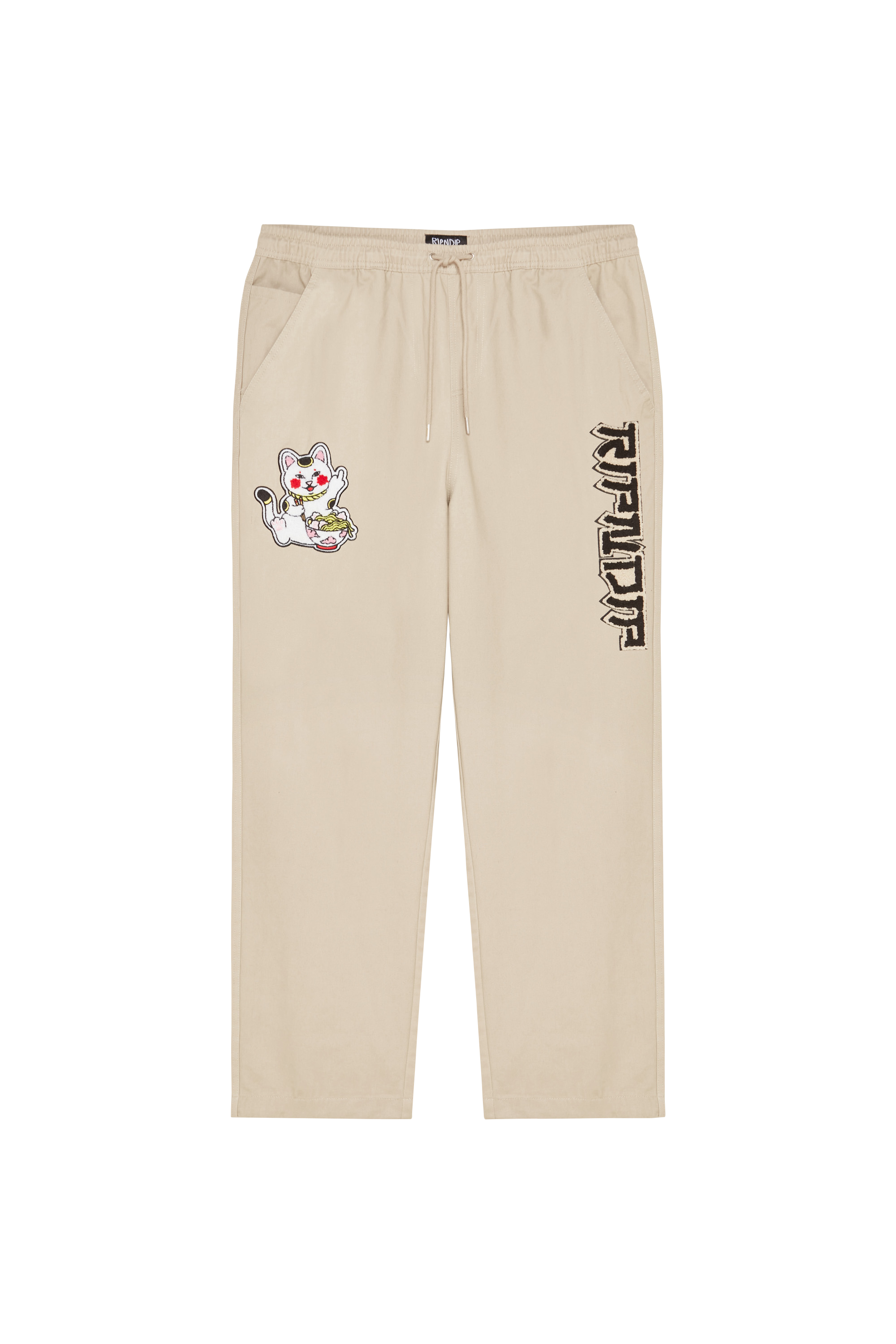 RIPNDIP Pantalon Lucky Nerm Wide Leg Drawstring Pants Beige