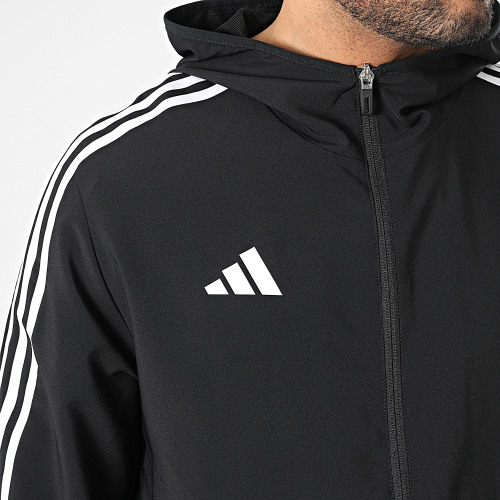 Veste Zippée Capuche A Bandes Tiro 23 HZ9066 Noir