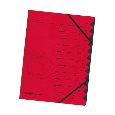Herlitz Ordnungsmappe 1-12 rot Pappe
