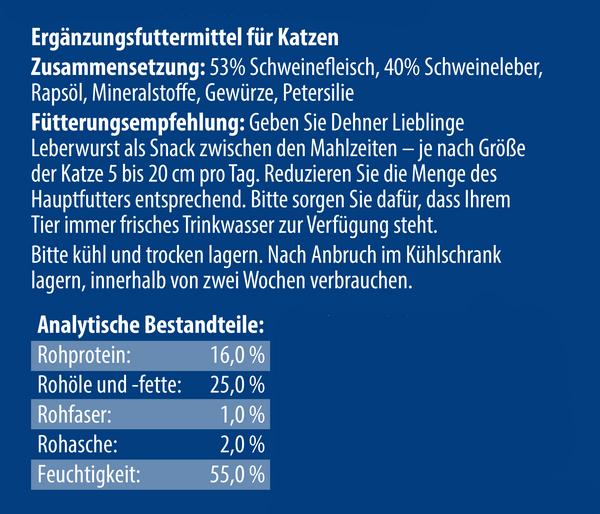 Dehner Lieblinge Katzensnack Leberwurst, 75 g