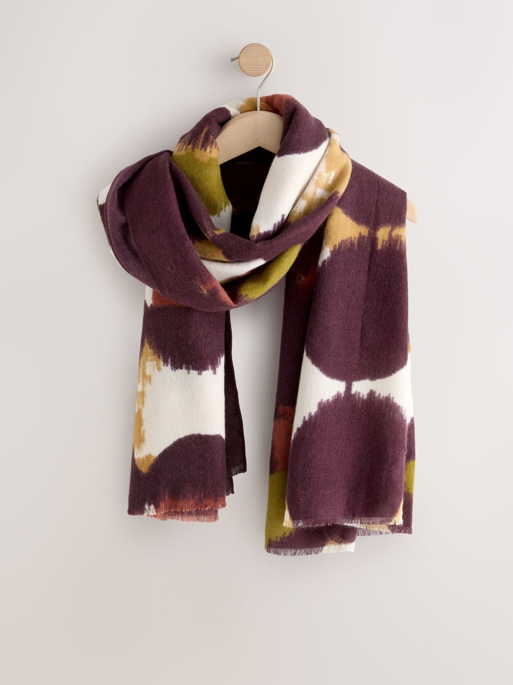 Bordeauxrood - Midweight Woven Blanket Scarf