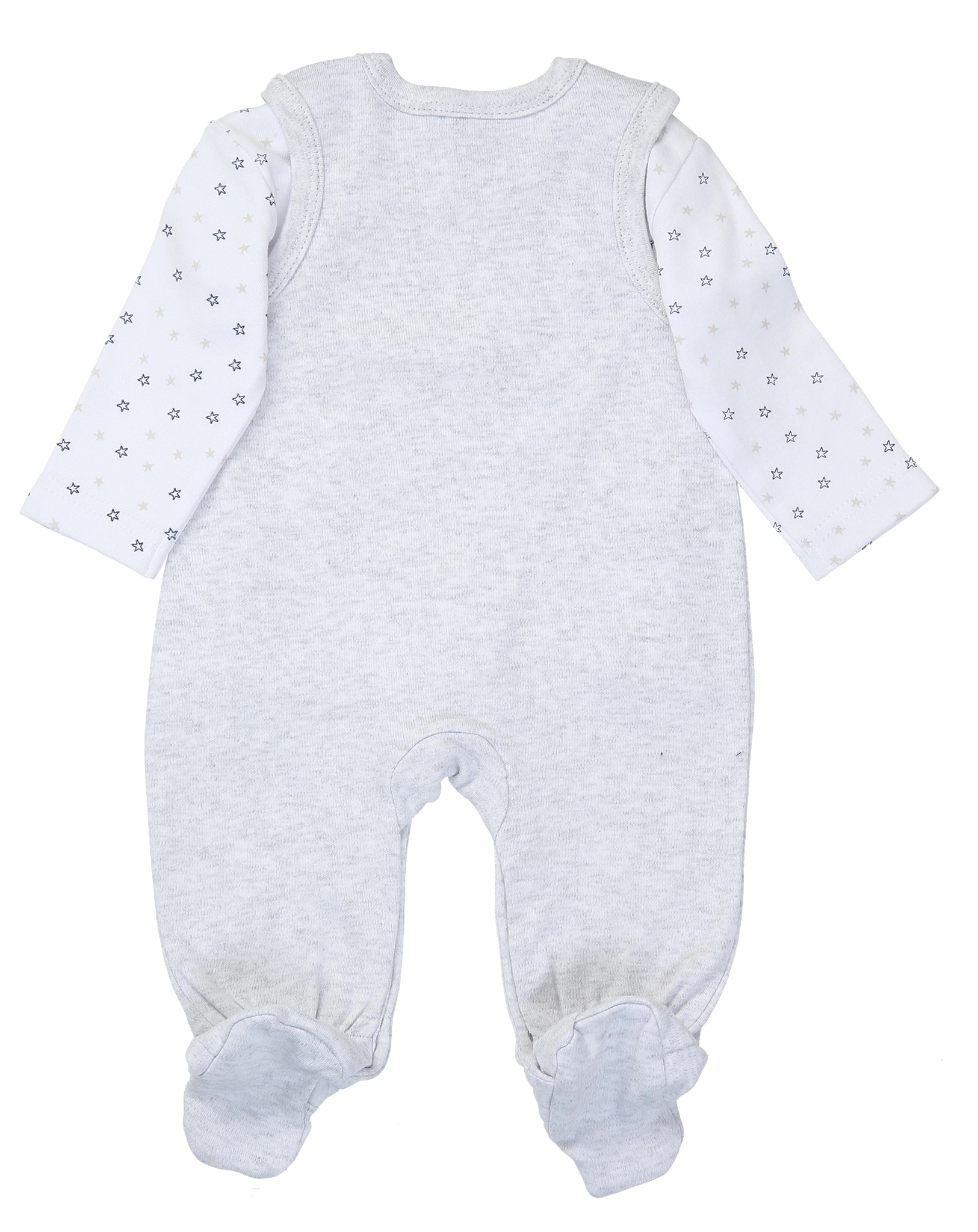 Strampler ABC BÄR mit Langarmshirt 2er-Pack in bunt