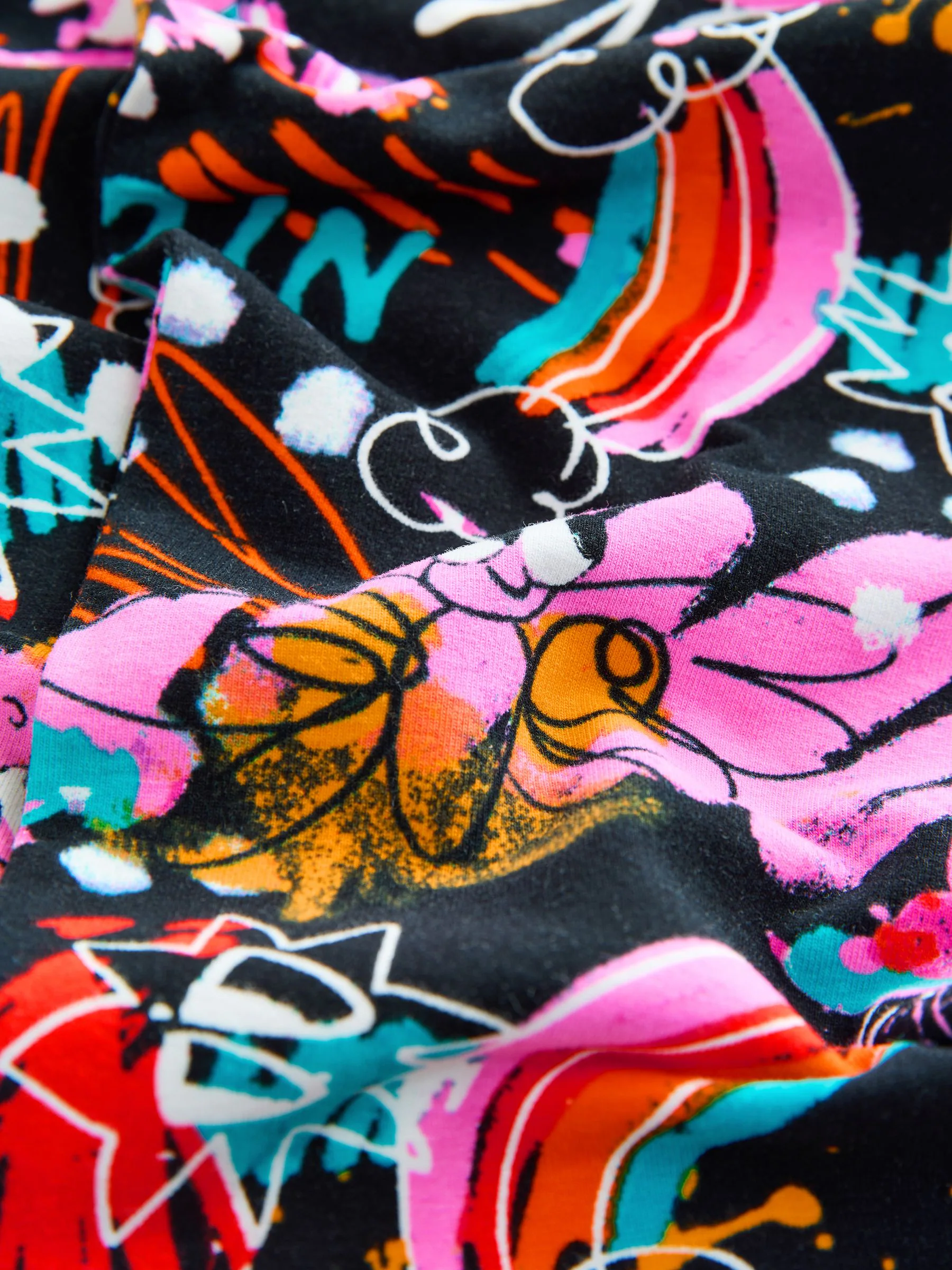 Zwart graffiti - Uitlopende legging (3-16jr)