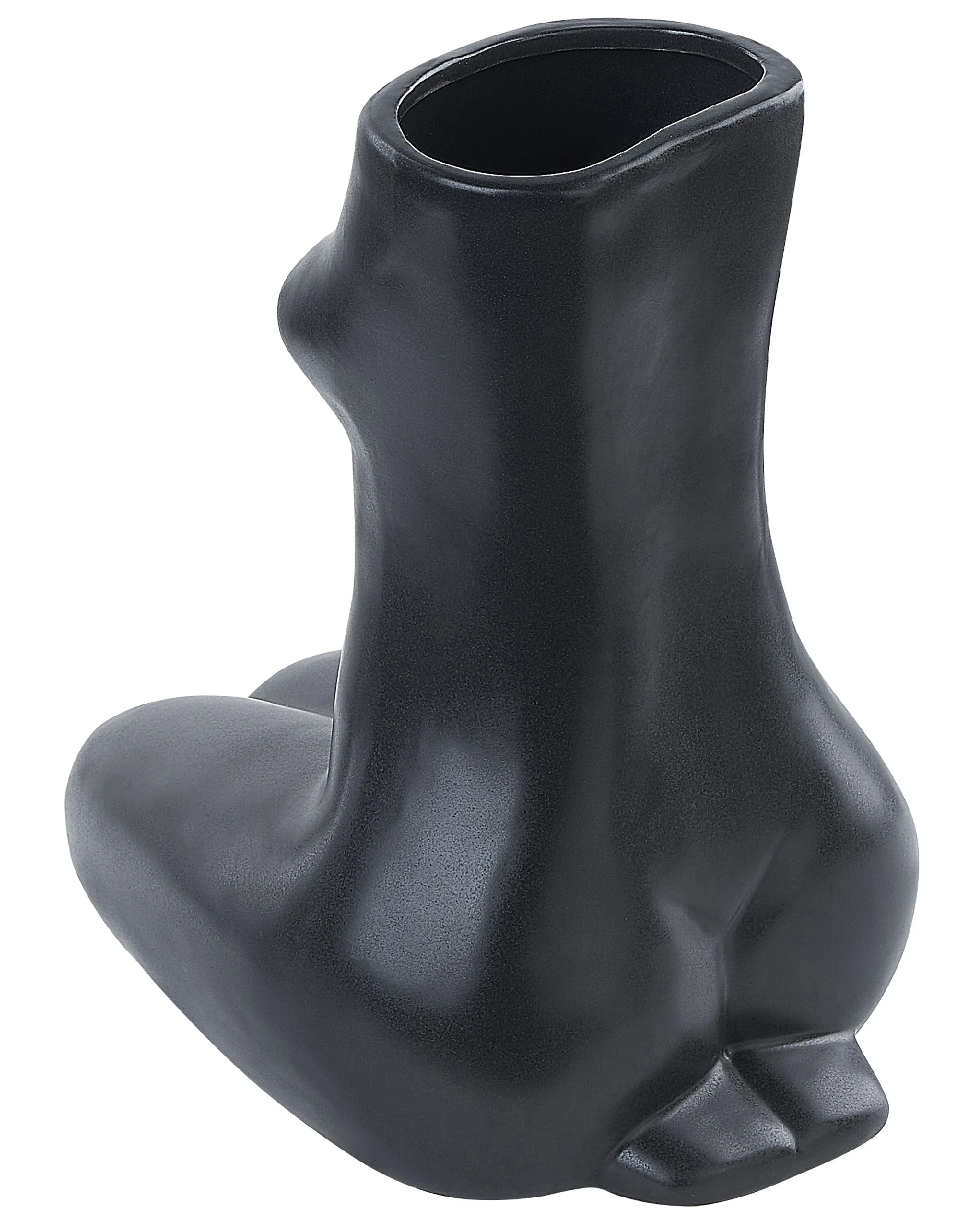 Bloemenvaas PYRGOS Keramiek 22 cm Zwart