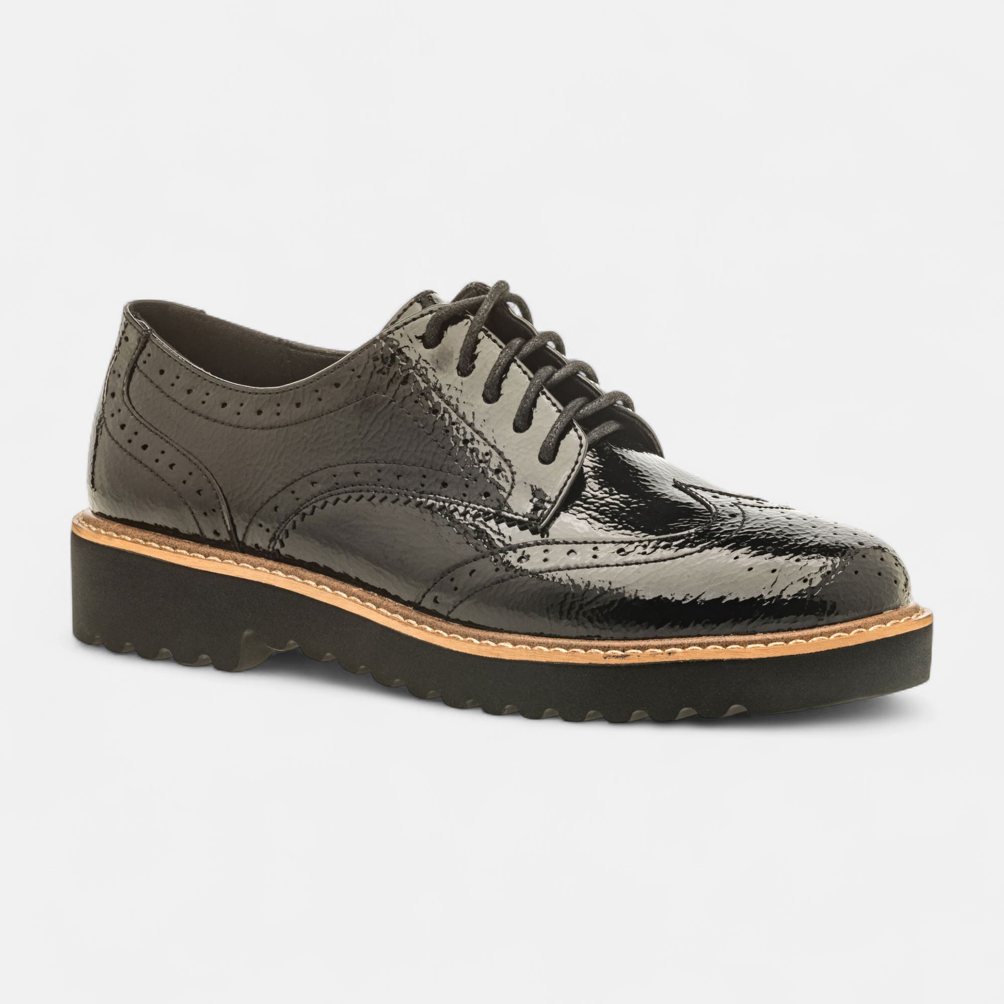 Derbies Femme noir vernis