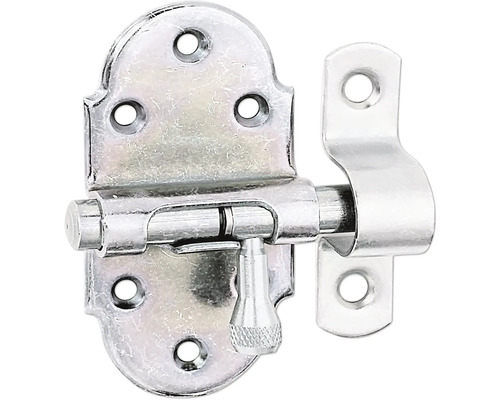 Bout met messing knop en aangehechte lus 40 x 75 mm, verzinkt, diklaag gepassiveerd