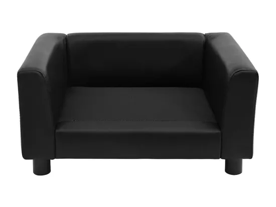 Canapé pour chien Noir 60x43x30 cm Peluche et similicuir