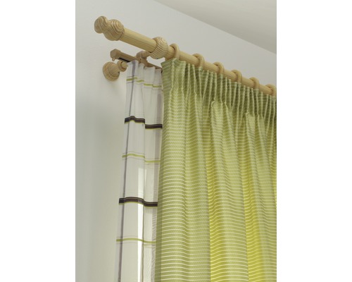 Gordijnroedeset Lugano Classic grenen 120 cm Ø 28 mm