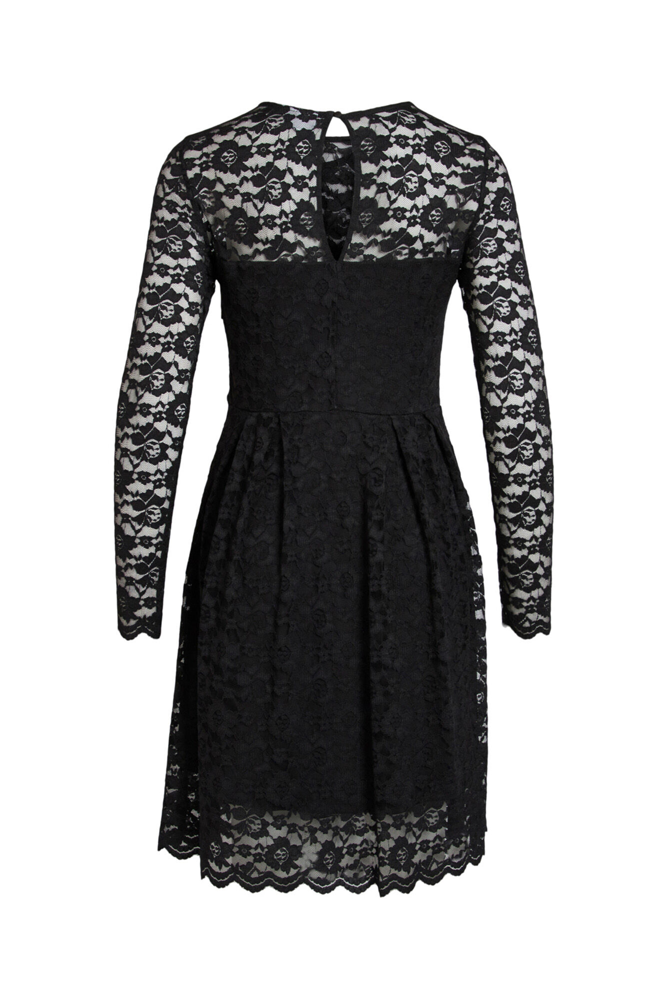 Vestido de renda de mangas compridas