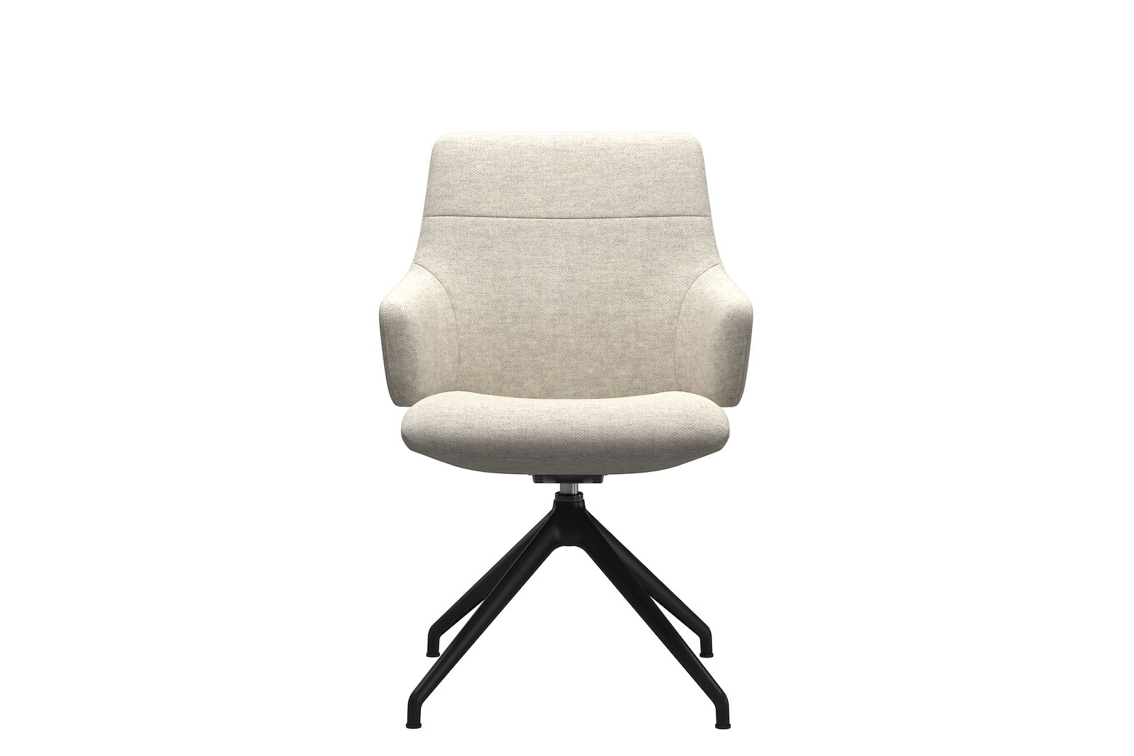 Chilli spisestol Tekstil Peony - Light Beige - Sort