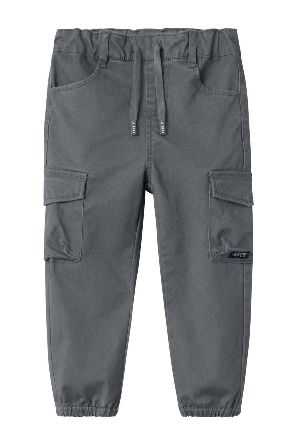 NAME IT regular fit cargobroek NMMBEN donkergrijs