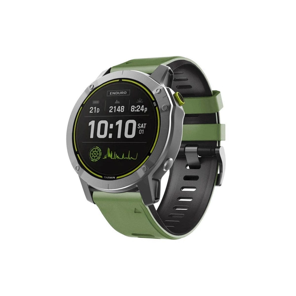 Twin Sport armbånd Garmin Fenix 7X - Grønn/svart