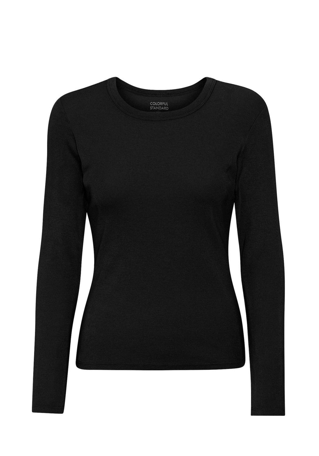 Colorful Standard Damen-Longsleeve Rib Deep Black