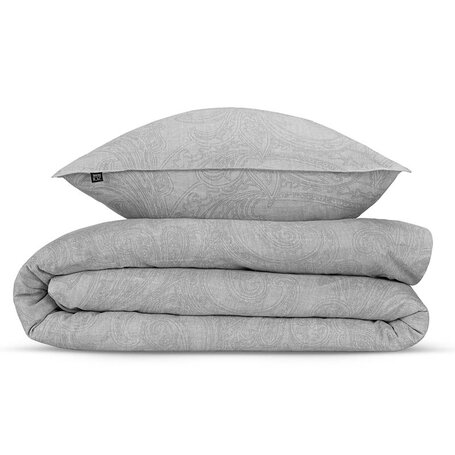 Dekbedovertrek Paisley di Lino - Dove Grey