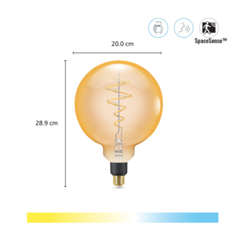 WiZ Connected LED giant globe E27 25W filament gold koel tot warmwit licht dimbaar