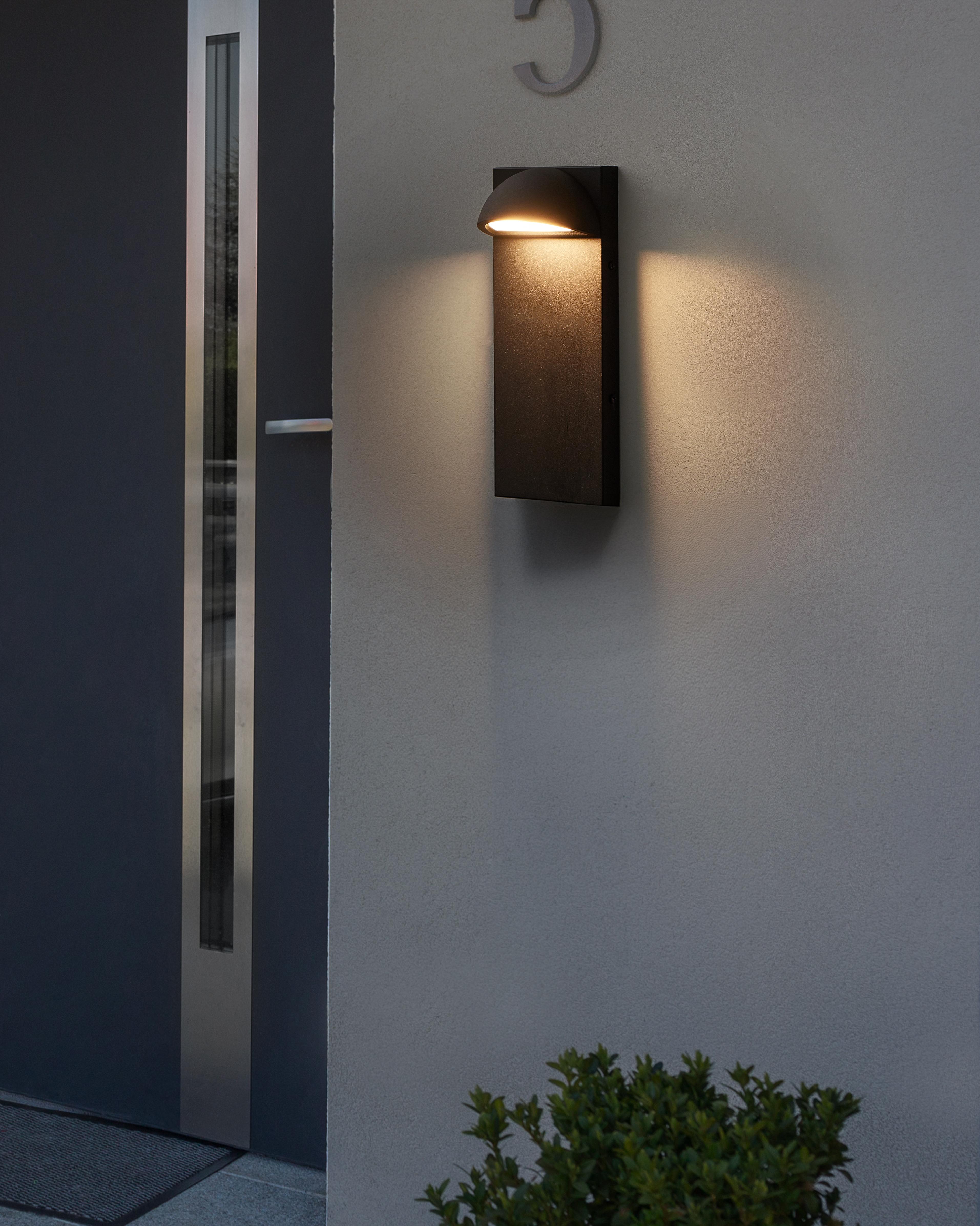 Buiten LED wandlamp SAJUR Zwart