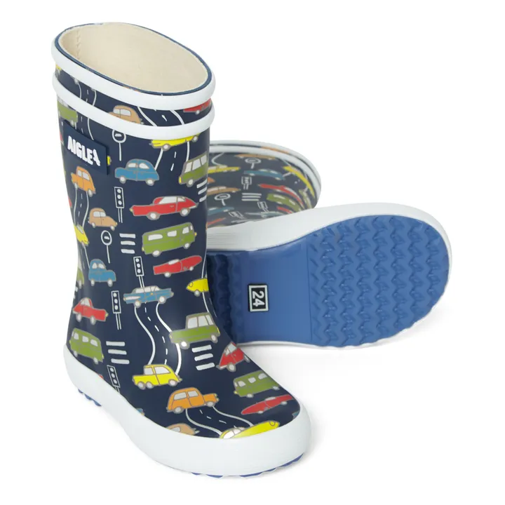Aigle Bottes de Pluie Lolly Pop Voitures | Bleu marine