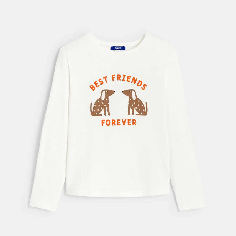 T-shirt best friends forever jaune fille