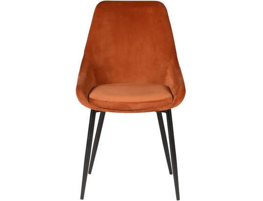 CONCEPT1 - Chaise Lot de 2 C. Bari cognac velours