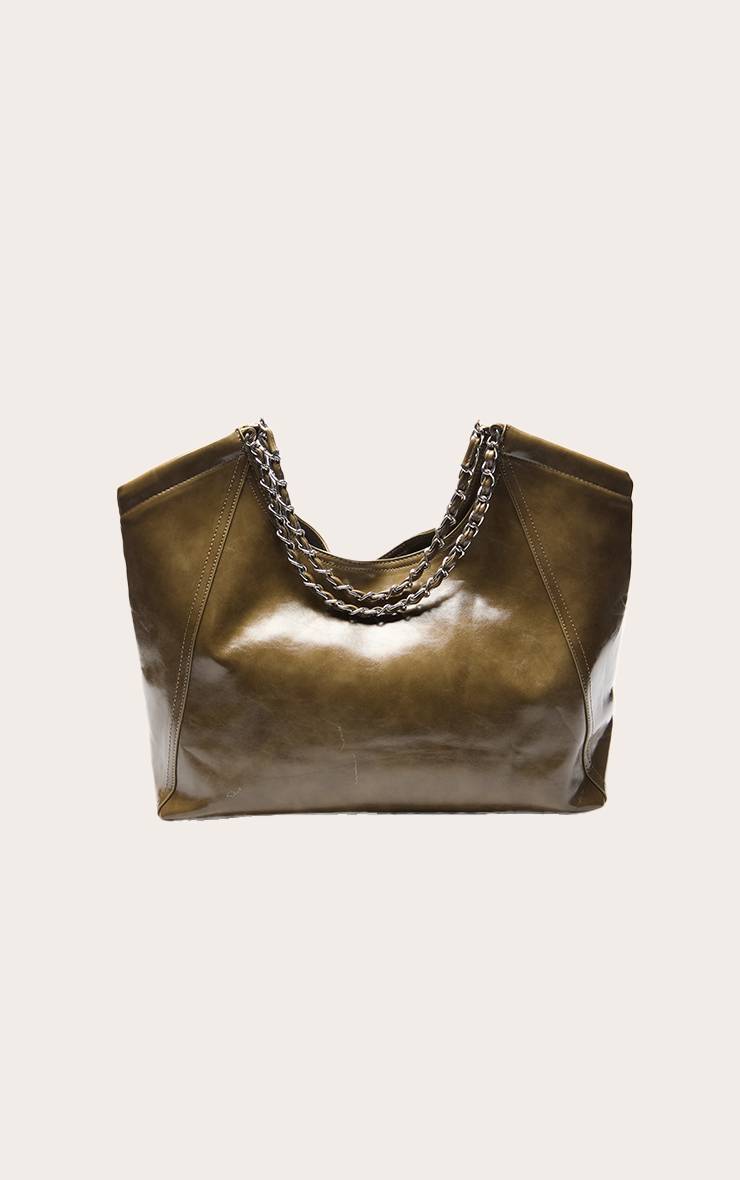Kaki Sac Cabas Slouchy En Faux Suède Synthétique