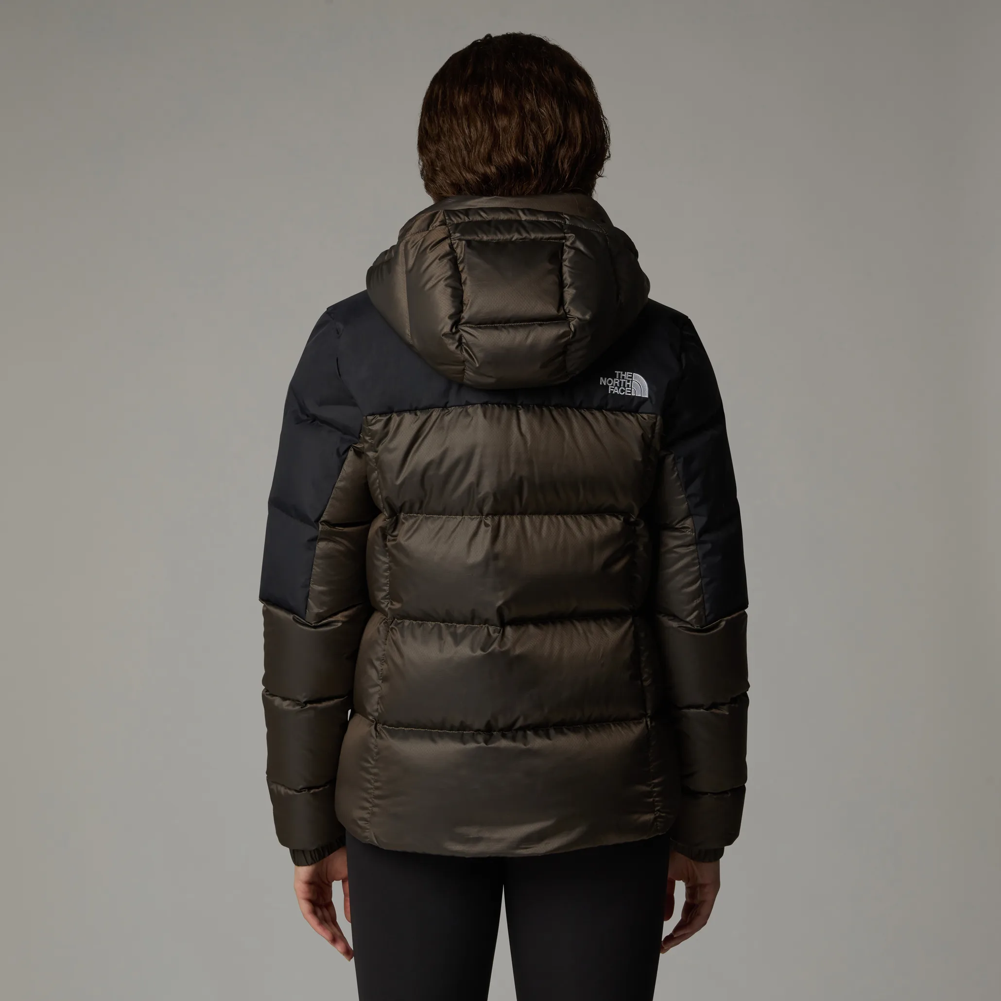 The North Face Women's Diablo Down 2.0 Hooded Jacket Smokey Brown Black Heather/TNF Black
