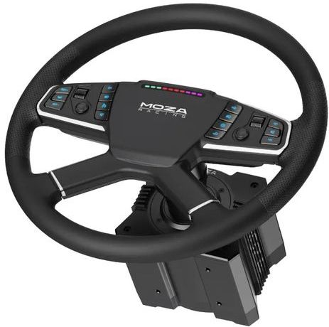 MOZA - TSW Truck Wheel - Standaard Vrachtwagenstuur - Zwart - Microvezelleer