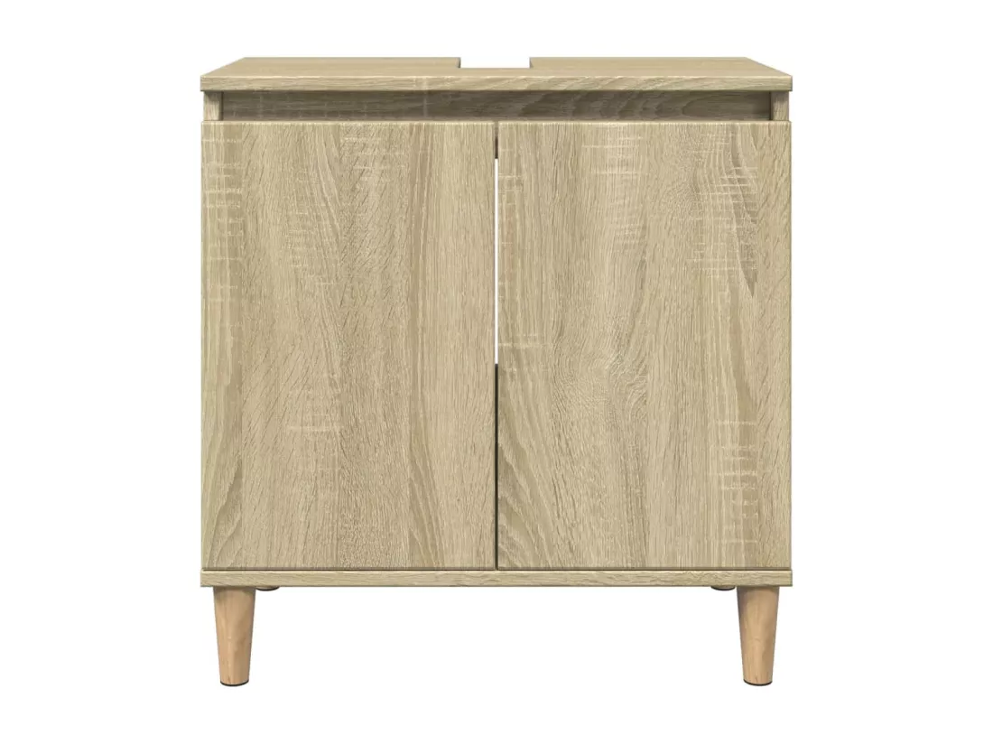 Ensemble de meubles de salle de bain 3 pcs chêne sonoma