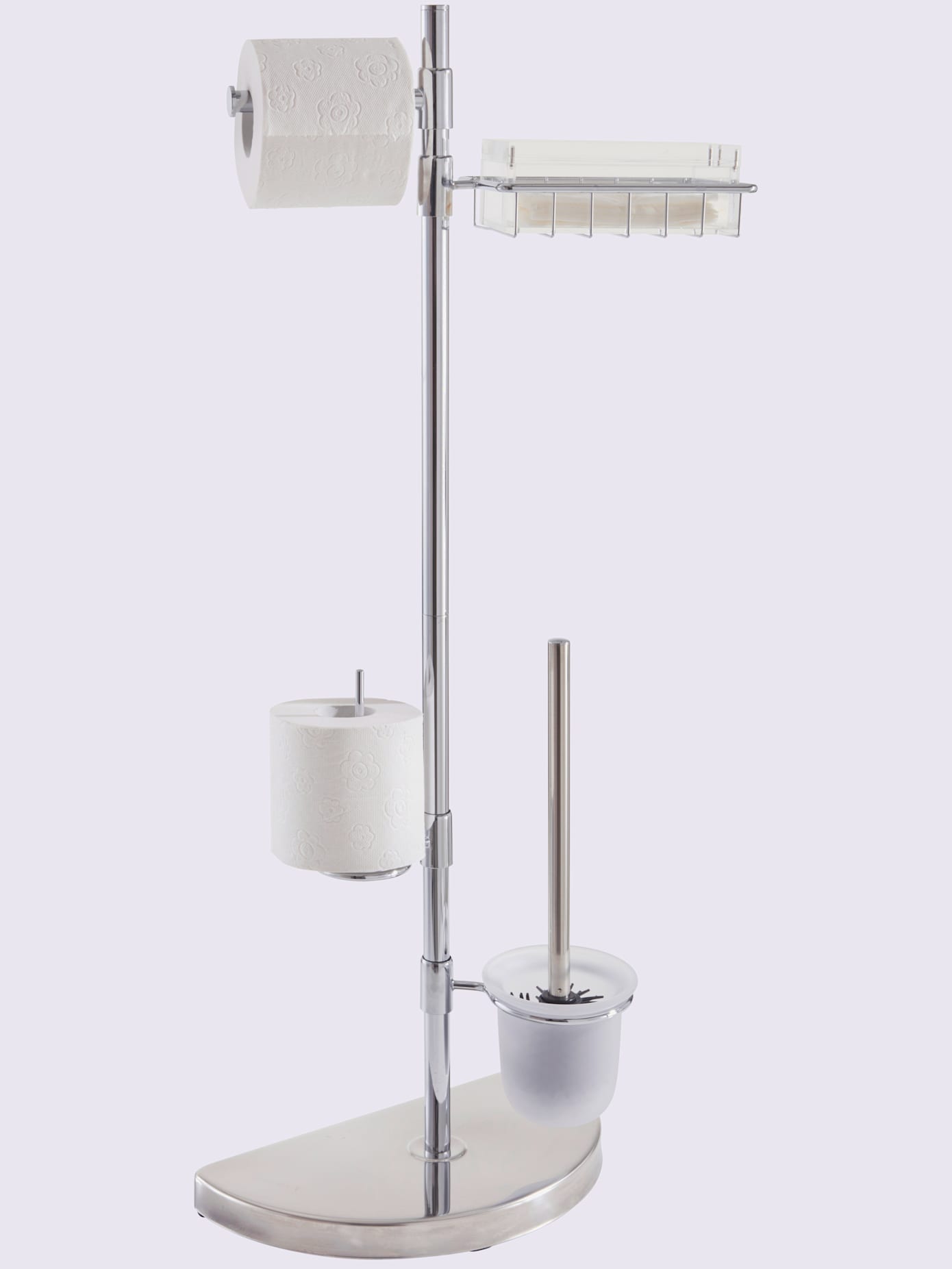 Accessoires wc pied peu encombrant en inox