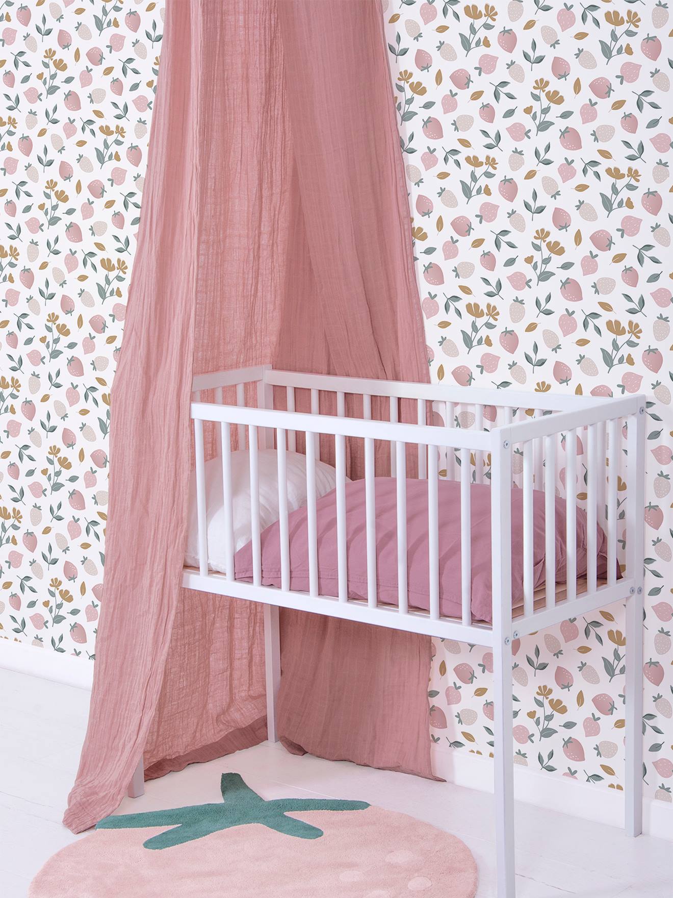 Papel de parede Morangos Louise LILIPINSO, rosa claro