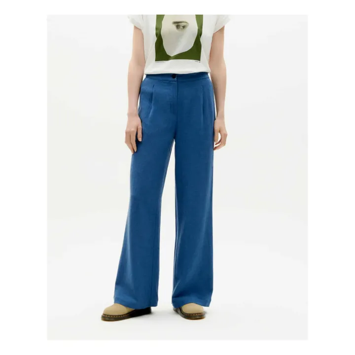 Thinking Mu Pantalon Manolita Tencel et Lin | Bleu marine