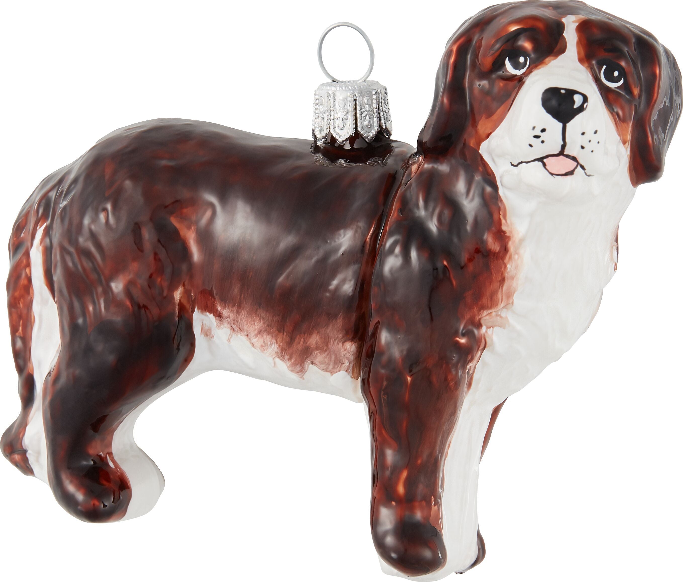 BERNARDINER Glasfigur - Braun / B: 8.0 cm x H: 10.0 cm