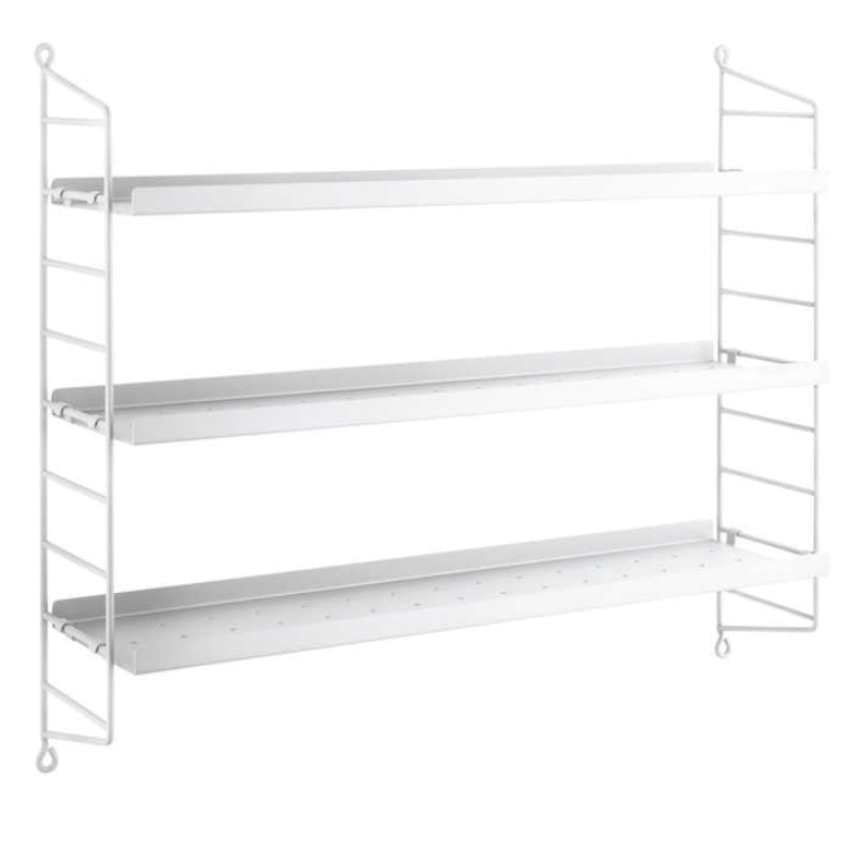 String Furniture Pocket wandkast metaal wit