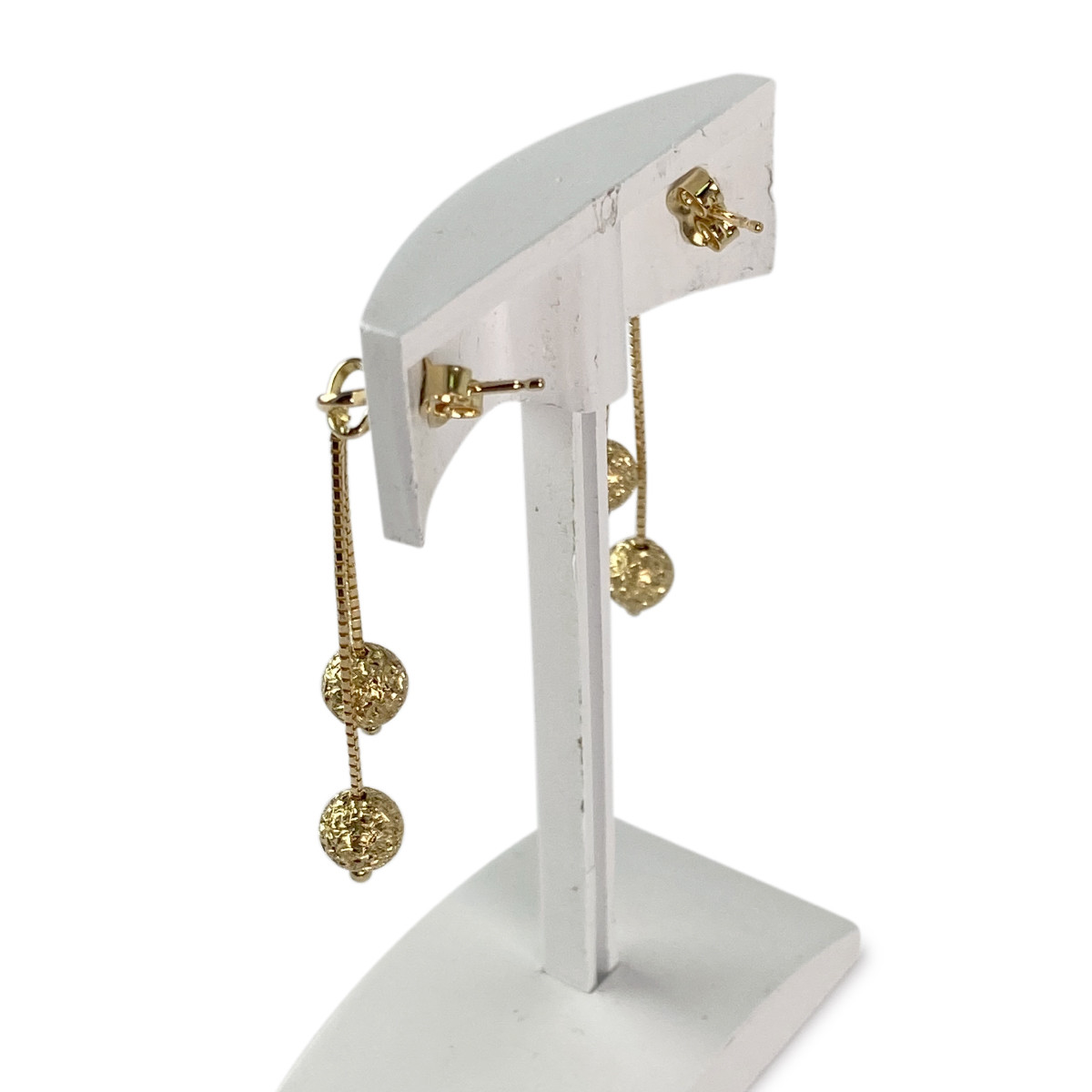 Boucles d'oreilles d'occasion or 750 jaune pendants