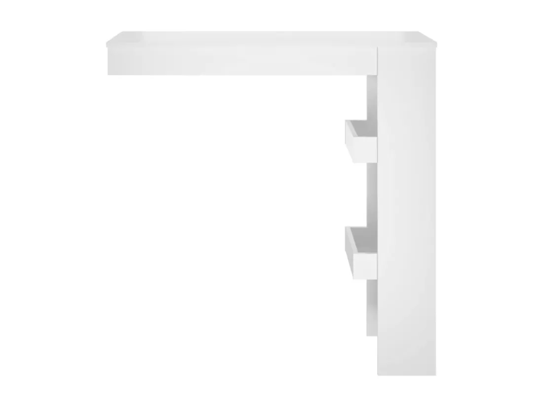 Table bar mural Blanc Brillant 102x45x103,5cm Bois d'ingénierie
