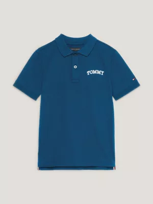 Camisa polo regular com estampa de grafite nas costas